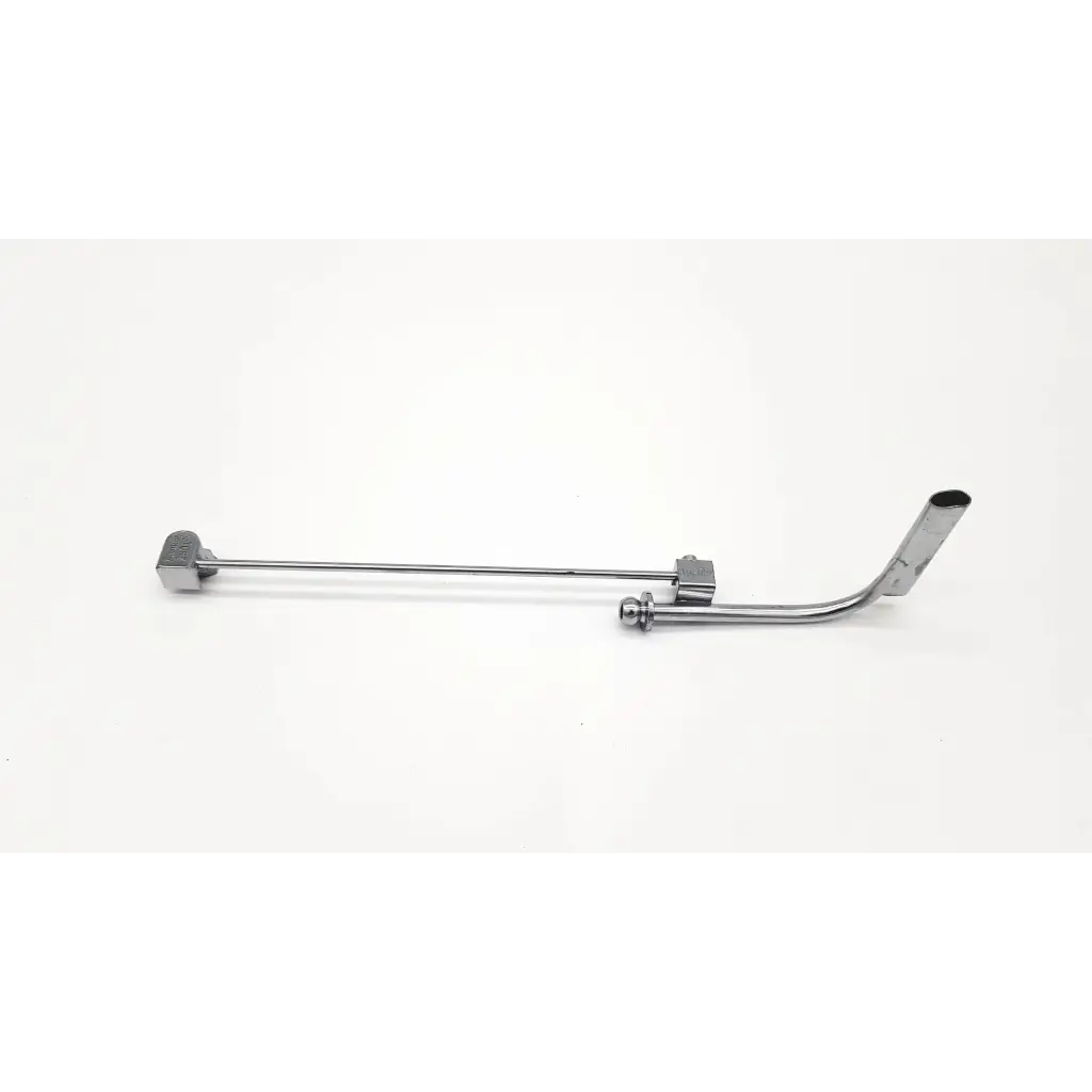 Silver metallic surgical retractor with straight handle and curved end for karl storz 28020k nephroscope use
