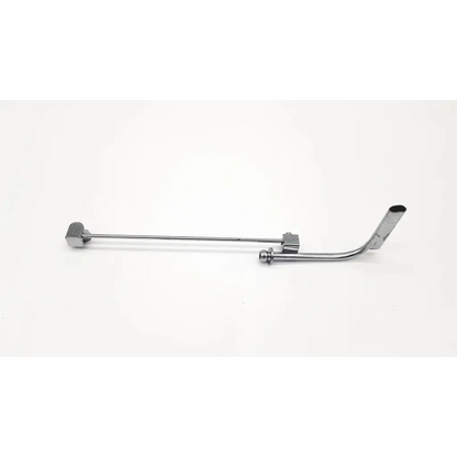 Silver metallic surgical retractor with straight handle and curved end for karl storz 28020k nephroscope use