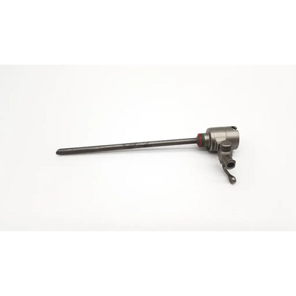 Silver karl storz 30117 h2 cannula da54-61 with slender metallic shaft and mechanical head featuring adjustment knobs