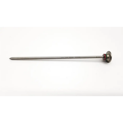 Silver surgical probe with pointed tip and engraved markings in karl storz 30117p storz 30117p trocar design