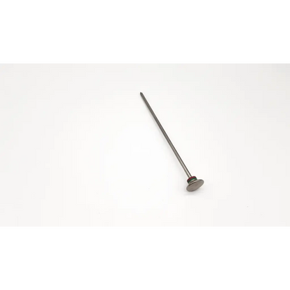 Silver-colored metal piston rod with circular head and threaded shaft for karl storz 30117p trocar product