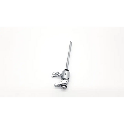 Silver surgical retractor with long slender handle and adjustable clamp in karl storz 30160 h2 cannula da24-101