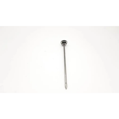 Silver metallic karl storz endoscopy 6mm trocar with rounded head and pointed tip for precise surgical use