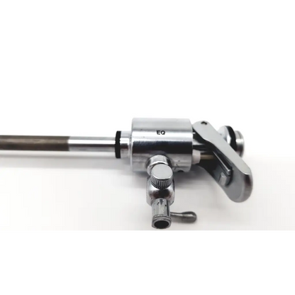 Silver metallic karl storz 30160m laparoscopic cannula with cylindrical shaft and adjustable components for surgery