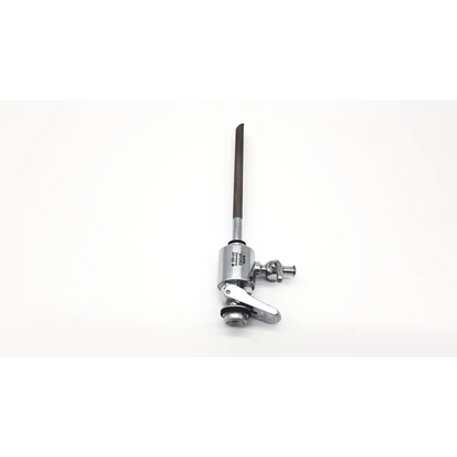 Silver surgical retractor with black-tipped handle and engraved markings from karl storz 30160m laparoscopic cannula set