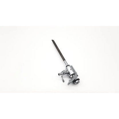 Silver karl storz 30160m laparoscopic cannula with black-tipped shaft and metallic handle featuring adjustment knobs