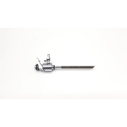 Silver karl storz 30160m laparoscopic cannula with long slender metallic shaft and articulated joint mechanism
