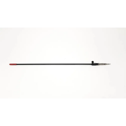 Black surgical instrument with red handle and metallic tip karl storz 30710k storz 30710k clickline