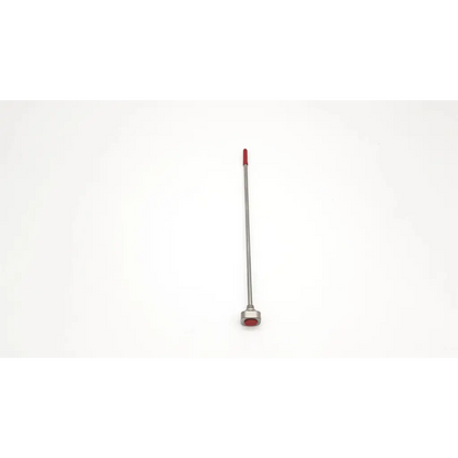 Silver metal karl storz 4mm trocar 28128rs with red tip and base for precise surgical access