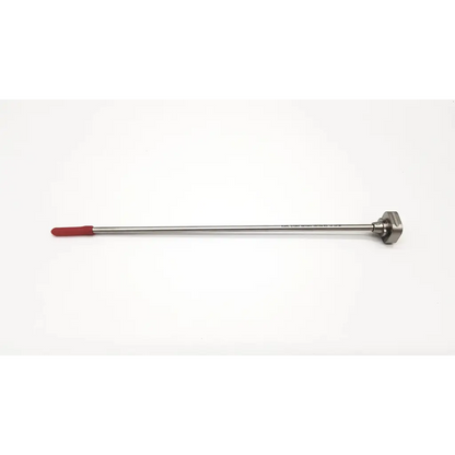 Silver metal rod with red rubber grip and hexagonal threaded head for karl storz 4mm trocar 28128rs use