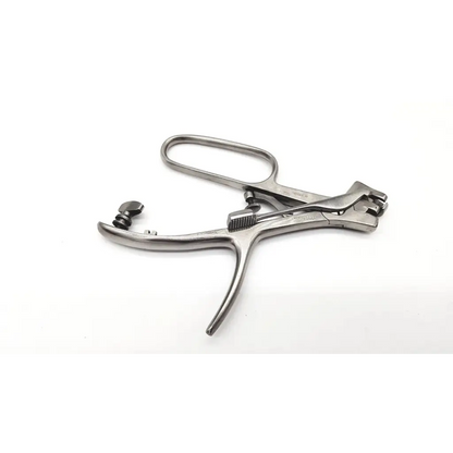 Stainless steel surgical instrument with curved handle and adjustable jaw for karl storz n3150 universal handle