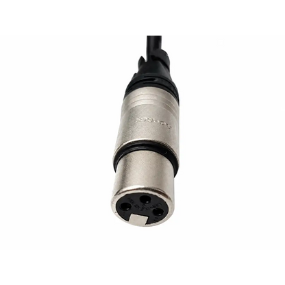 Karl storz tc009 cable adapter with silver xlr audio connector black plastic housing and matte metallic finish biomed certified