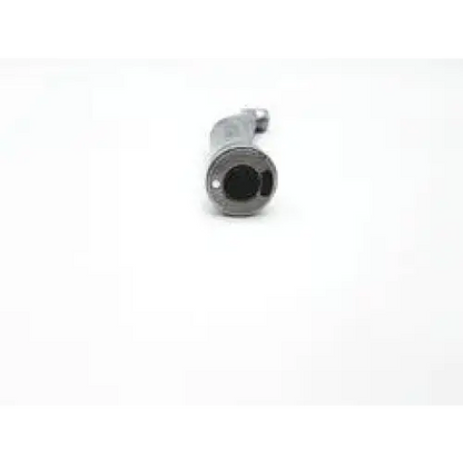 Silver metallic car exhaust pipe with black rubber gasket and threaded end cap on kavo intracompact 2068lhc dental handpiece back side
