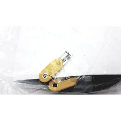 Yellow plastic key fobs with metal keys attached in kensington desktop peripherals kit k64665us for secure access