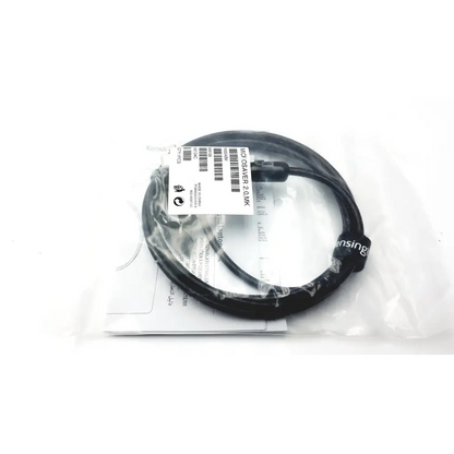 Black coiled cable with black connector in clear plastic packaging for kensington laptop lock k65042m master keyed laptop lock