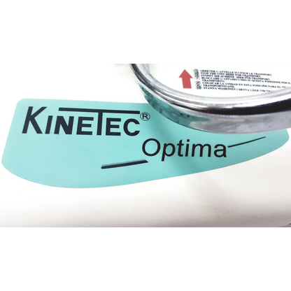 Kinetec optima ability one motion machine device with light blue label and chrome finish for physical therapy use