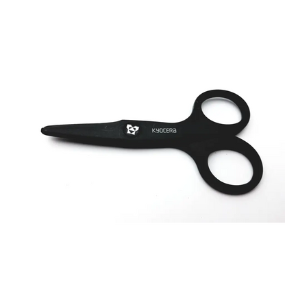 Black kyocera ceramic 124 scissors with 8-inch blade polypropylene resin and ergonomic polypropylene resin handle
