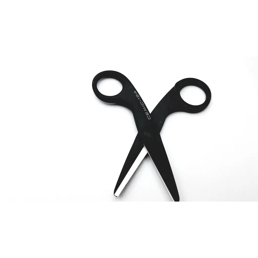 Kyocera ceramic 124 scissors with black polypropylene resin handle and 8-inch blade polypropylene for precise cutting