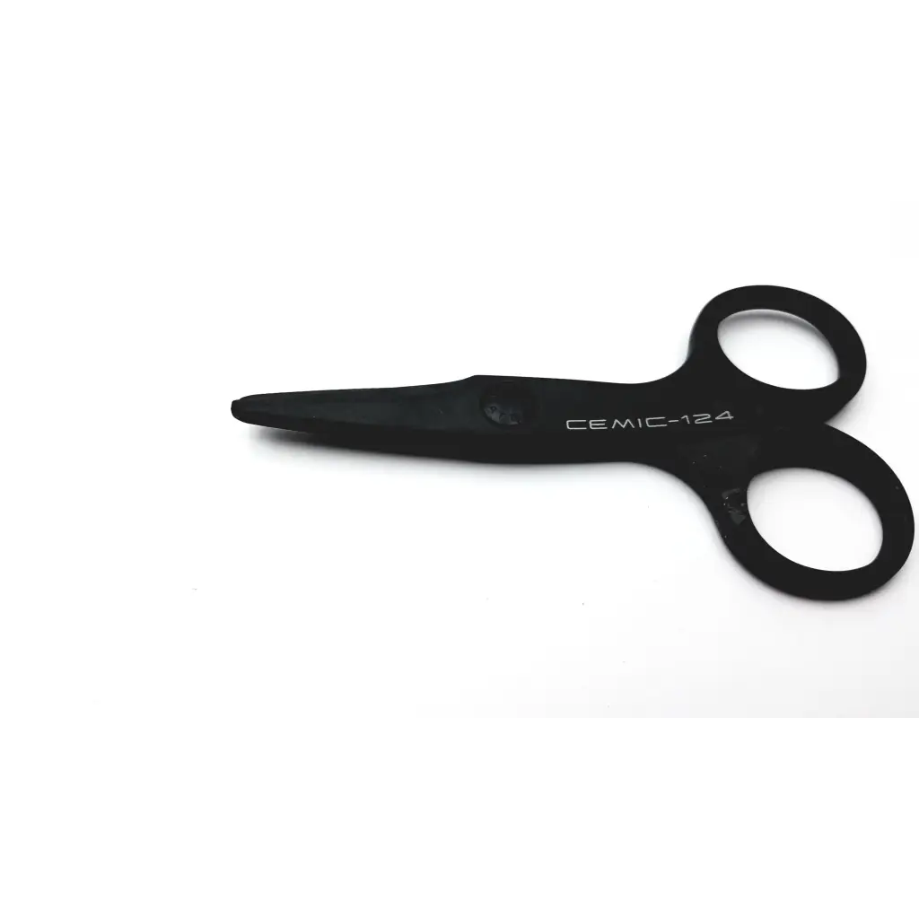 Kyocera ceramic 124 scissors with 8-inch blade polypropylene resin and black matte polypropylene resin handle ergonomic design