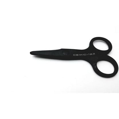 Kyocera ceramic 124 scissors with 8-inch blade polypropylene resin and black matte polypropylene resin handle ergonomic design