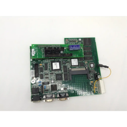 Green circuit board with black and silver components and blue memory module in la3 logic transition pcba jedt jmoter jprinter