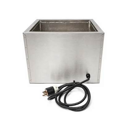 Lab-Line B7005-2 biomed certified stainless steel water bath with rectangular ultrasonic cleaner and black coiled power cord