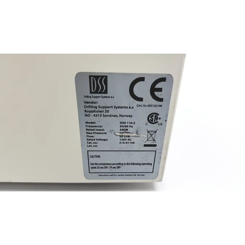 Load image into Gallery viewer, Laerdal DSS 110-2 Air Compressor - Surgical Tool