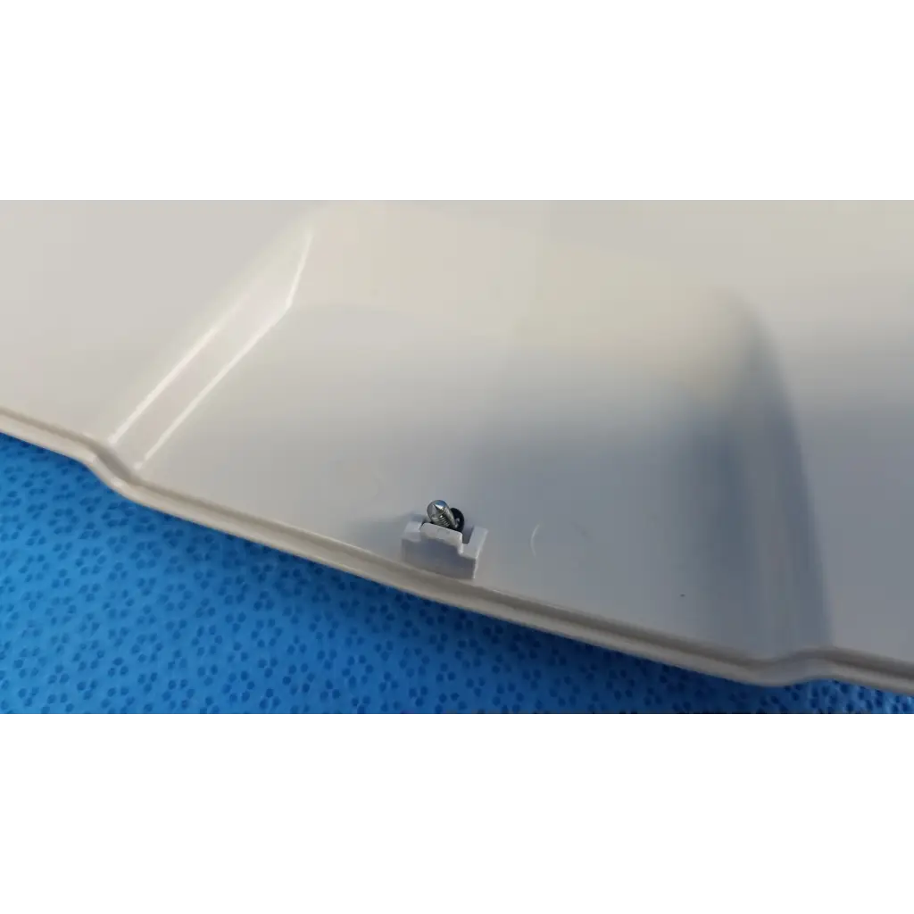 White plastic lamp house cover panel with silver screw and clip for topcon trc-nw6s retinal camera