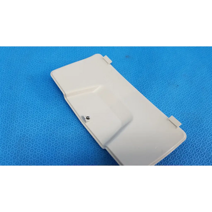 White plastic lamp house cover panel with molded edges and latch tabs for topcon trc-nw6s retinal camera