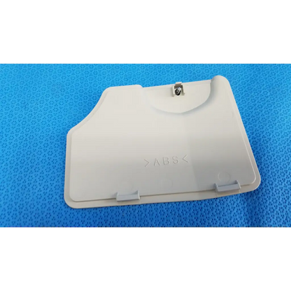 Off-white abs plastic lamp house cover panel with metallic latch and gray clips for topcon trc-nw8 retinal camera