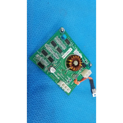 Green rectangular illumination circuit board with black integrated circuits and coiled inductor for topcon retinal camera