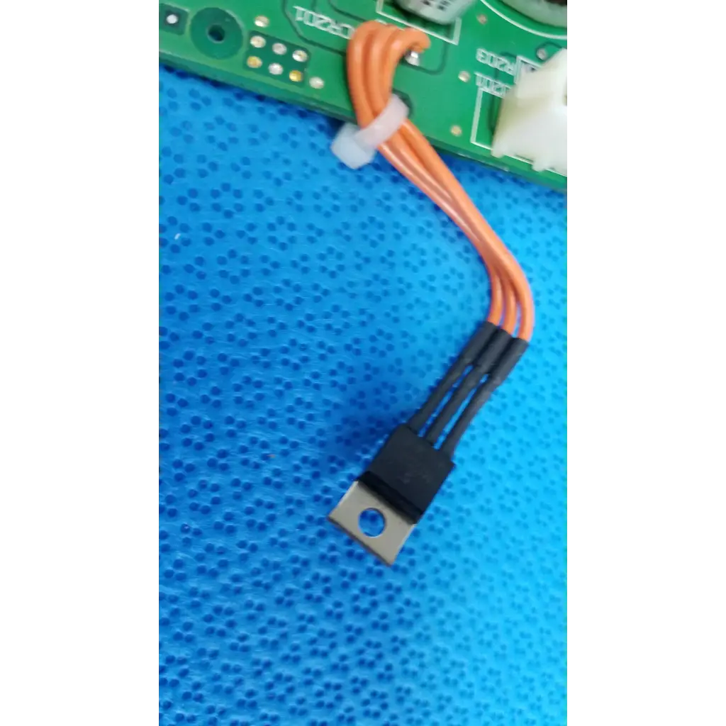 Orange and black insulated wire bundle with metal terminal connector for lamp-pcb illumination circuit board topcon retinal camera