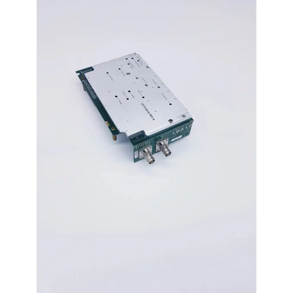 Silver and green lark eng fx700-081 nibp assembly board with two metallic connectors for spacelabs mpc860 cpu system