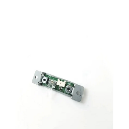 Gray plastic housing led board 52a01ga01 with green circuit board and two circular connectors bbcb3-10d back side view