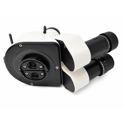 Leica wild nfe surgical microscope in black and white with biomed certified phototube attachment and beamsplitter
