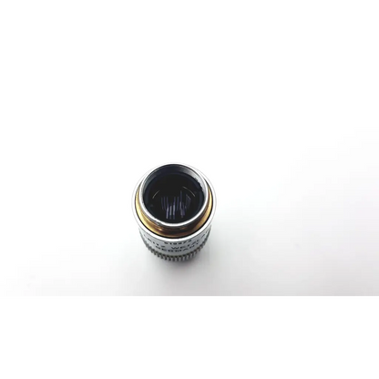 Silver and gold-toned leitz npl fluotar 10x/0.30 microscope objective lens with engraved markings for precise imaging