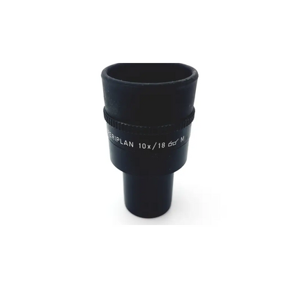 Black leitz periplan gf 10x eyepiece ocular microscope with textured focus ring and matte finish for precise viewing