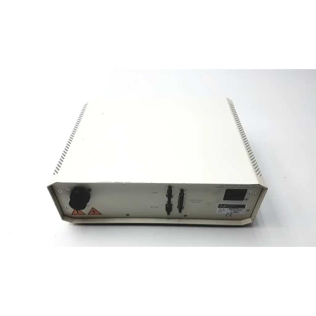 Off-white lej leistungselektronik jena fluoarc 001.26d lamp power supply showing back with ports and ventilation slots