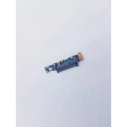 Blue lenovo thinkpad yoga 12 power switch hard drive connector pcb with black connector and gold metal contacts