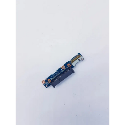 Blue lenovo thinkpad yoga 12 power switch hard drive connector pcb with gold connectors and black plastic components