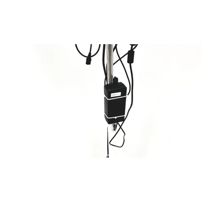 Black rectangular aquarium heater with silver trim and attached cables for lidco hm-81-01 rapid hemodynamic monitor power supply