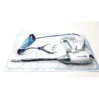 White and silver ligasure tissue fusion open instrument ls1020 10mm 20cm in clear surgical packaging