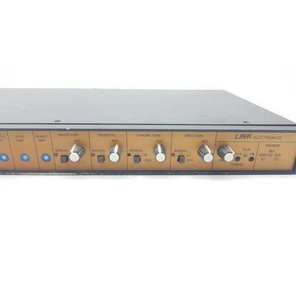 Link Electronics prc-970 proc amp video signal processor with tan front panel silver knobs and blue push buttons