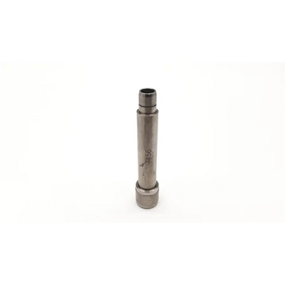 Linvatec 7456 silver metallic cylindrical surgical tool da54-175 with threaded top and knurled base for precision use