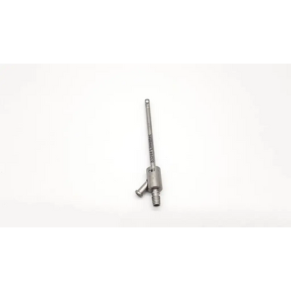 Silver linvatec 83244 cannula da54-77 with threaded shaft and cylindrical handle surgical instrument