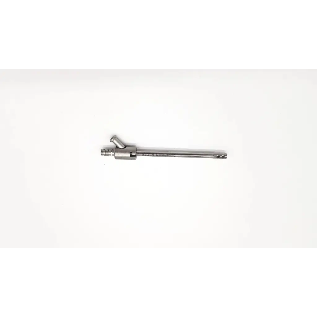 Silver linvatec 83244 cannula with threaded end and small side tube suitable for cannula da54-77 da54-151 use