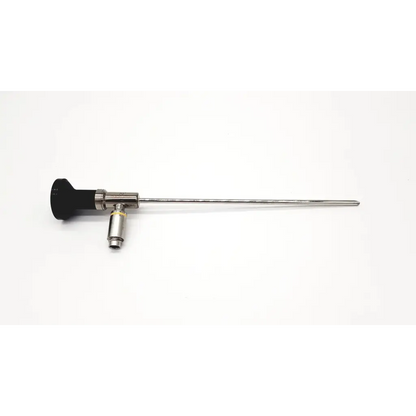 Linvatec ql4700 autoclavable 4mm arthroscope with black ergonomic handle and metallic shaft for medical use