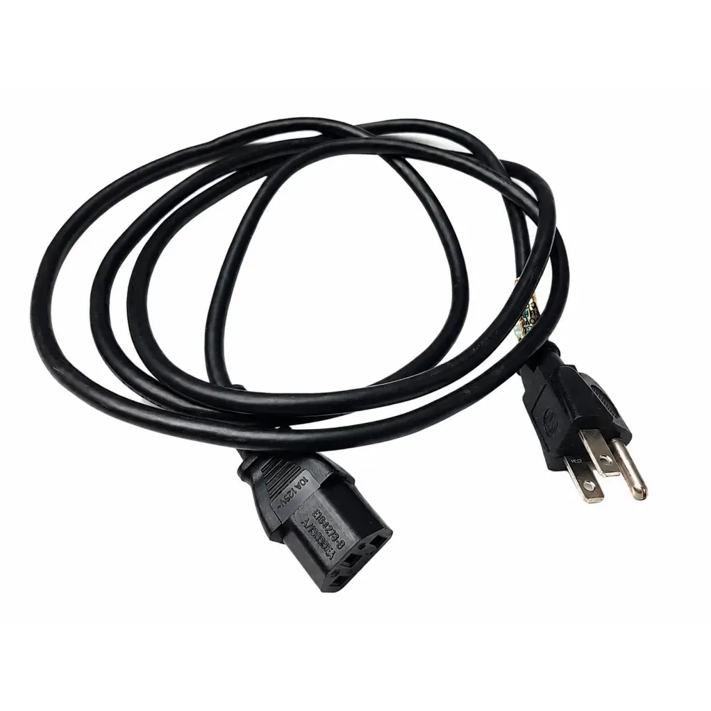 Black biomed certified power cord with three-pronged us plug and c13 connector for bullex laser training charger