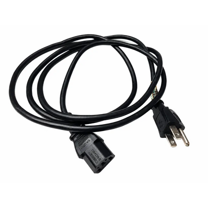 Black biomed certified power cord with three-pronged us plug and c13 connector for bullex laser training charger