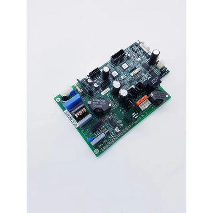 Green printed circuit board with black blue and orange components for lmfa51 scanner camera designjet t1100 mfp